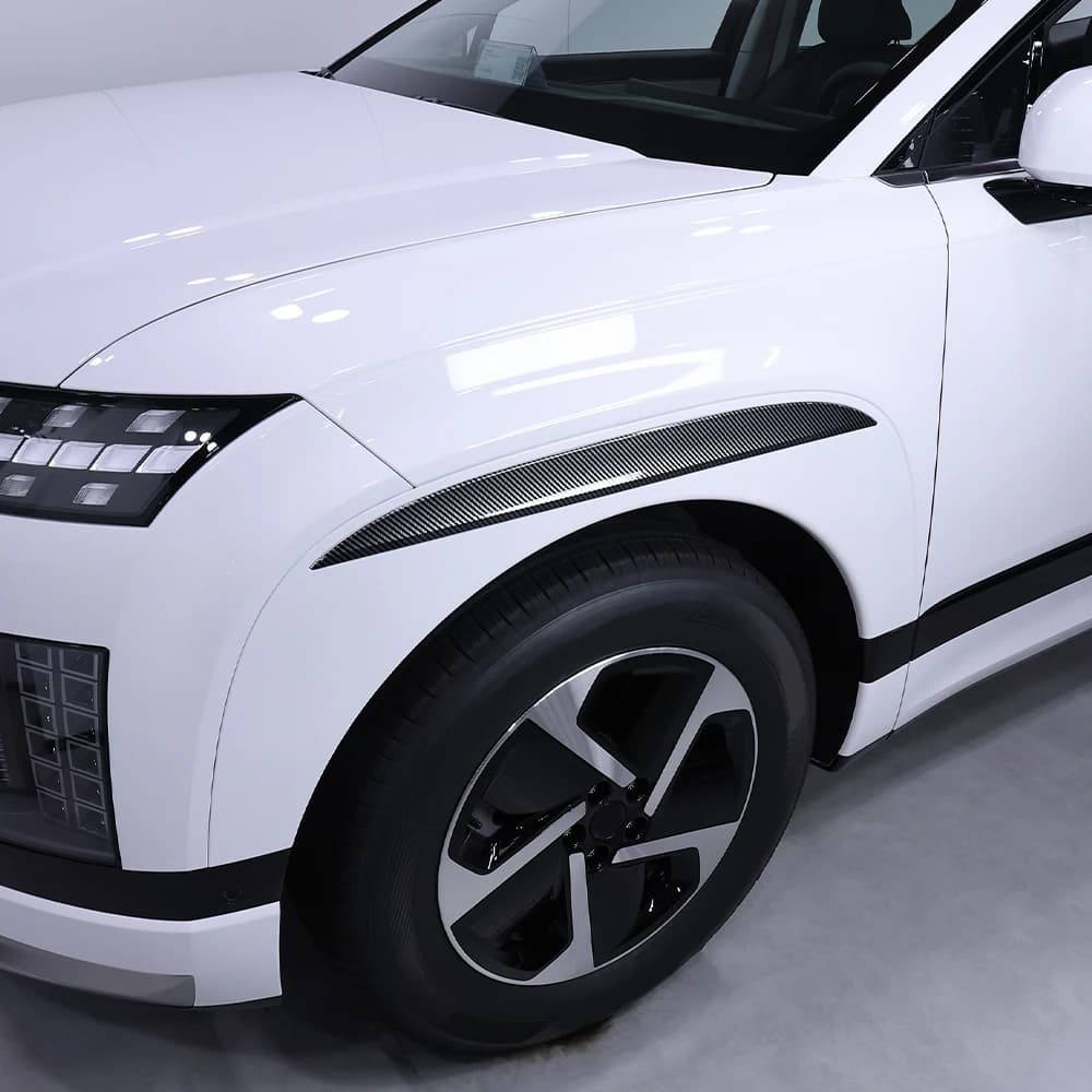 6Pcs For Hyundai IONIQ 9 2026 LHD/RHD ABS Car Door Side Leaf Plate Cover Stripe Wheel Arch Covers Mud Guards Styling Monldings