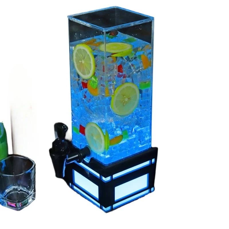 Luminous Wine Cannon Bar Special Beer Barrel With Faucet Clear Bar Juice Jug Coke Barrel Container
