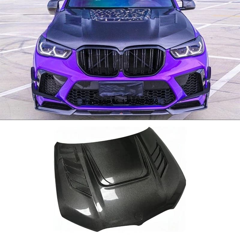 For  X5M F95 AE  Style Dry Carbon Fiber Hood Bonnet Hood Cover Car Accessories Bonnet Engine Cover