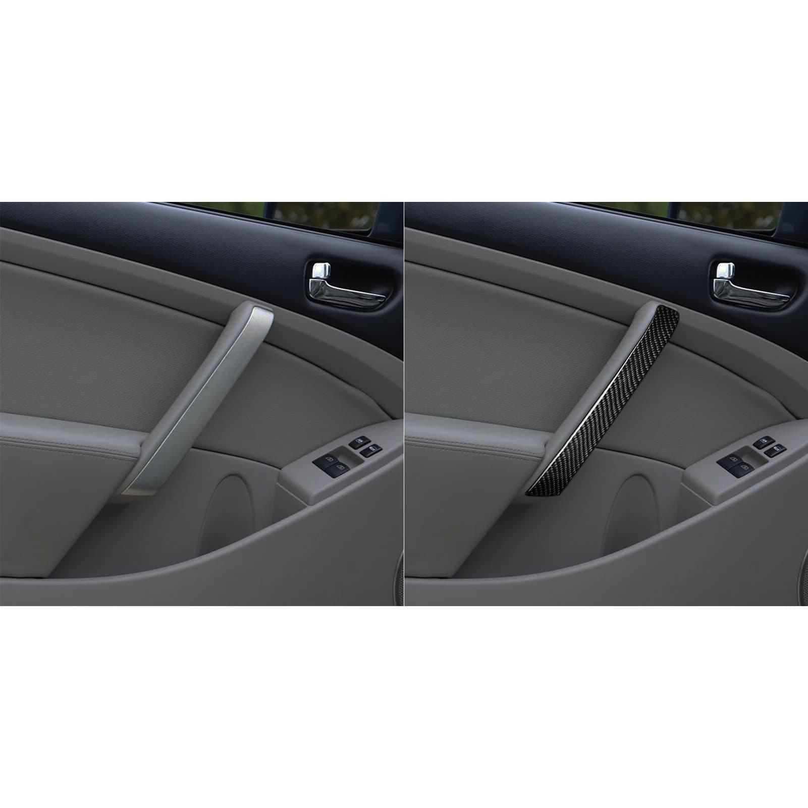 Real Soft Carbon Fiber For Infiniti G35 2005–2006 Car Door Inner Panel Trim Customizable Car Sticker Interior Accessories