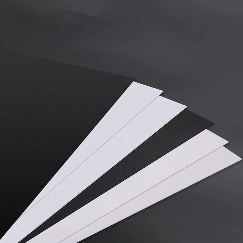 PP Board Frosted Plastic Sheet Black and White 210x297 200x300