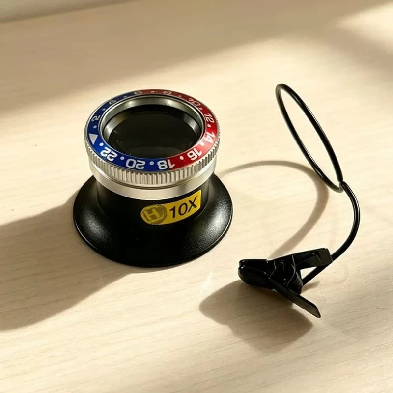 10x Magnifying Glass Clip-On Monocular High-Definition for Repair and Appraisal Magnifier Helping Hands Loupe