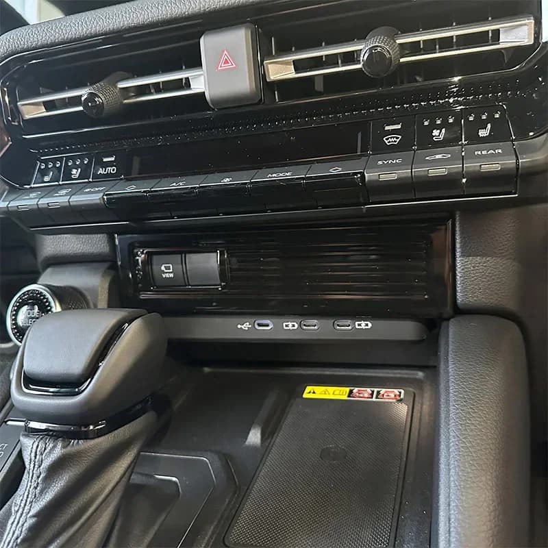 For Toyota Land Cruiser Prado 250 LC250  2024+ ABS Black Car Cigarette Lighter Panel Sticker Car Interior Accessories 1Pcs