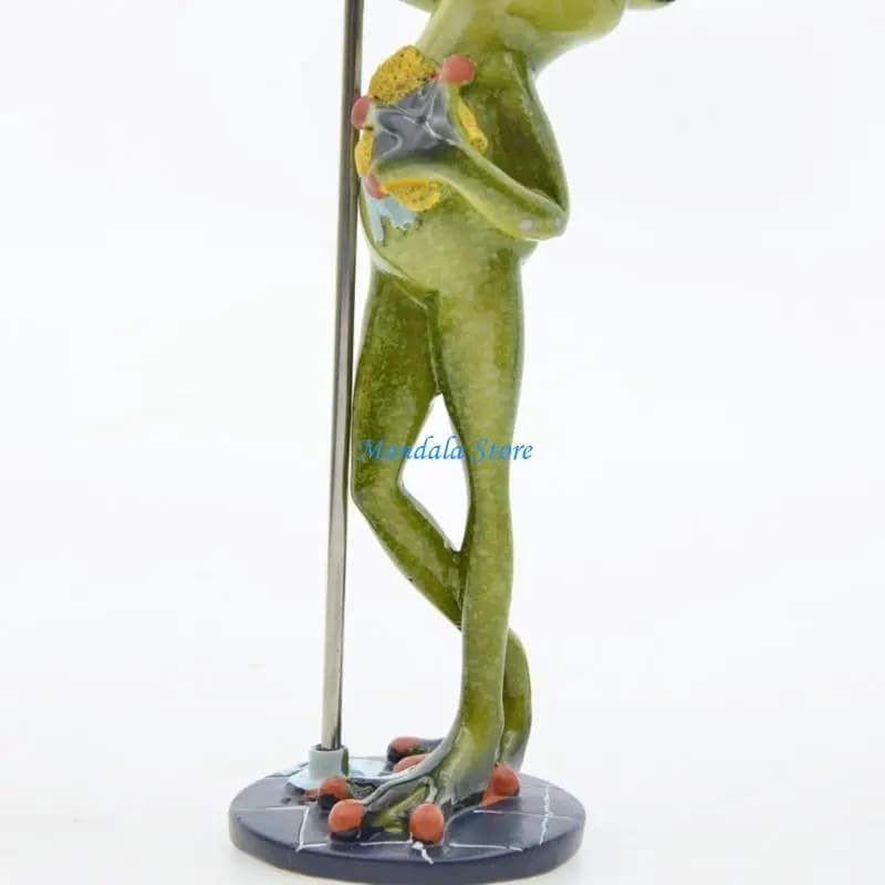 U2JC Running Bathing Frogs Figure Miniature Decors for Office Desk or Home Interior
