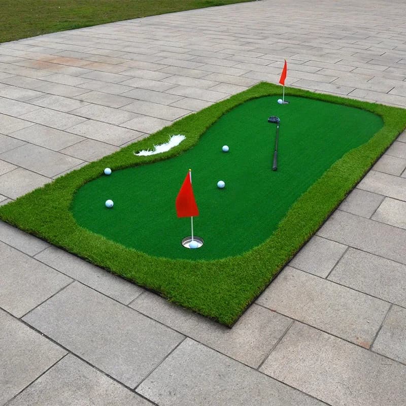 Indoor golf practitioner, putting green fairway, office practice blanket set