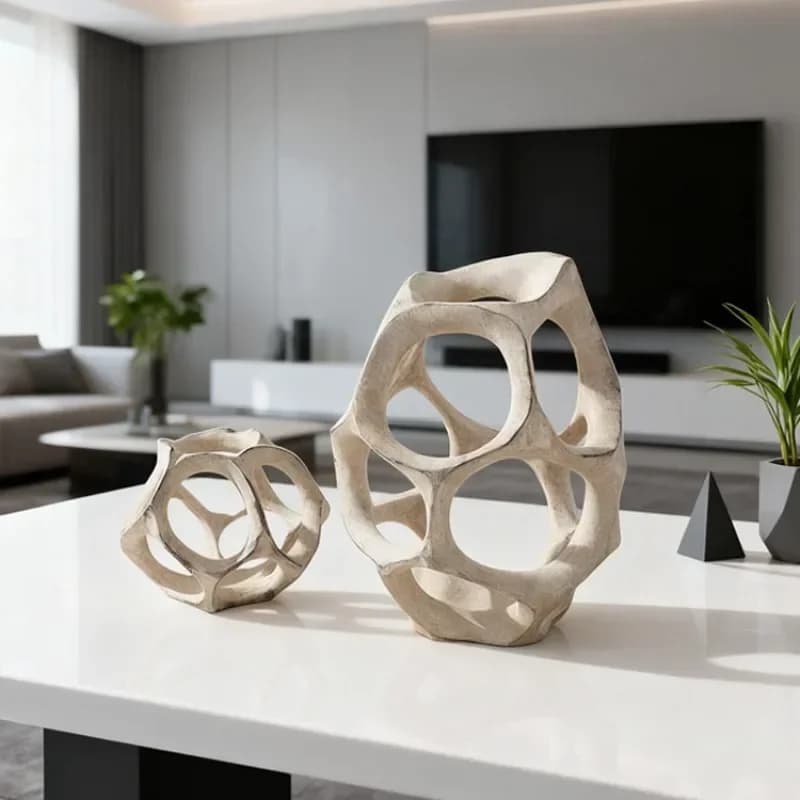 Modern Art Creative Abstract Hollow Ball Ornament Exhibition Hall, Living Room Entrance Bookcase Home Crafts