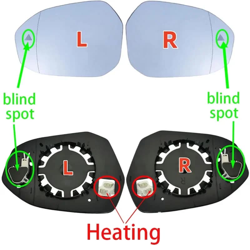 For BMW 5 7 I5 I7 Series G60 G61 G68 G70 2023-2025 High quality Auto Heated rearview mirror blind spot warning glass