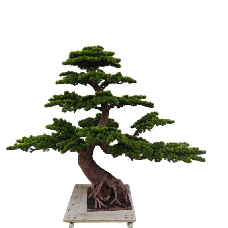 Simulation pine potted plant Luo Hansong porch decorative beauty pine large simulation indoor living room green potted plant