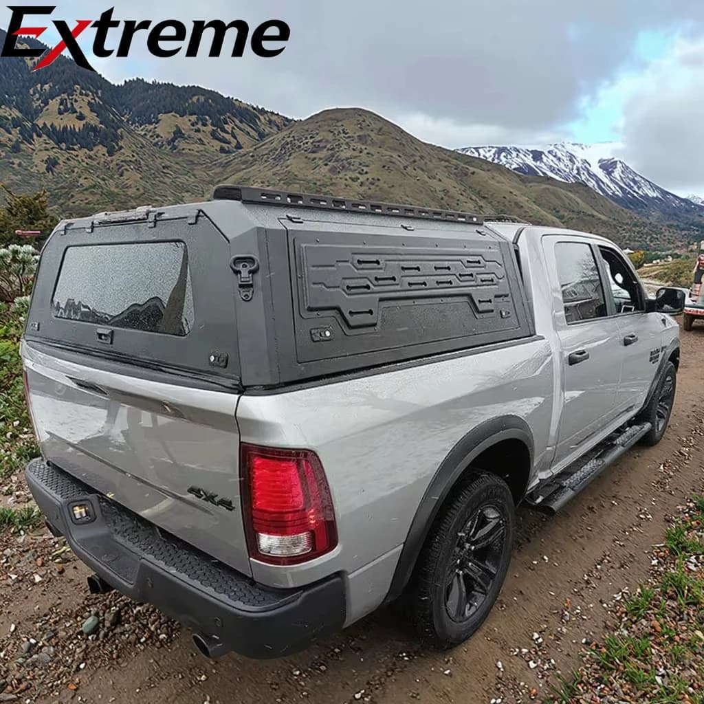 Waterproof Hardtop Cargo Bed Cover Off-Road Pickup  6.4 Locking Aluminum Alloy Foldable Tonneau Truck Roof Canopy Ram