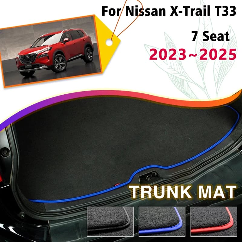 Car Rear Trunk Mats For Nissan X-Trail Rogue T33 2023 2024 2025 7seat Anti-dirty Pads Boot Cargo Carpets Covers Auto Accessories