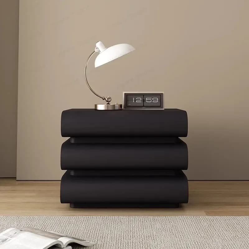 French With Drawers Nightstands With Storage Modern Cute Design Nightstands Leather Minimalist Mesa De Cabeceira House Furniture