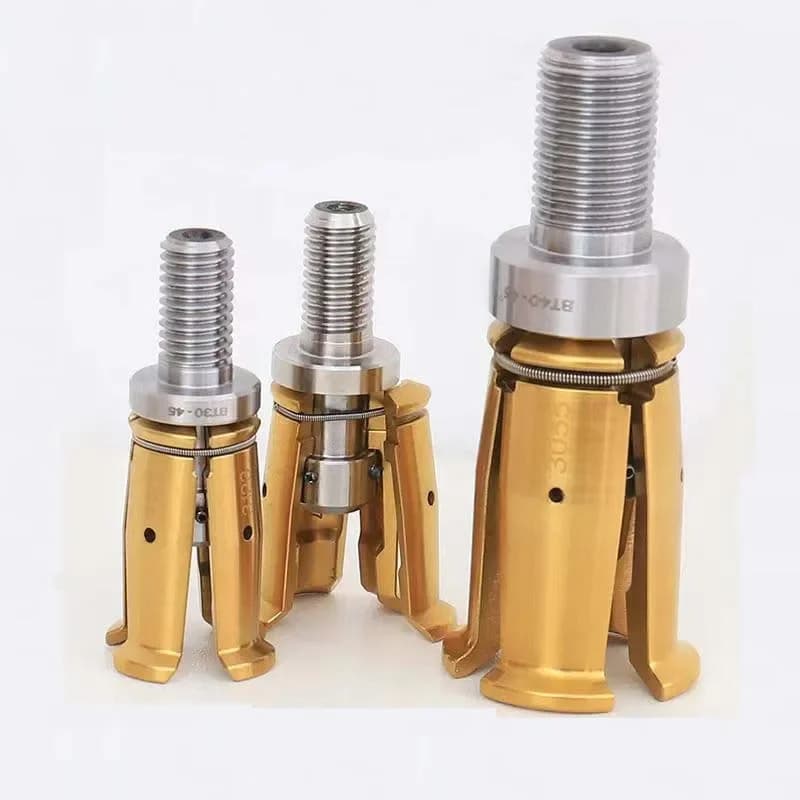 BT30/BT40 Pull Claw 4 Petal Clamp CNC Spindle 45 Degree High Precision External Thread Titanium Plating for Milling Machine