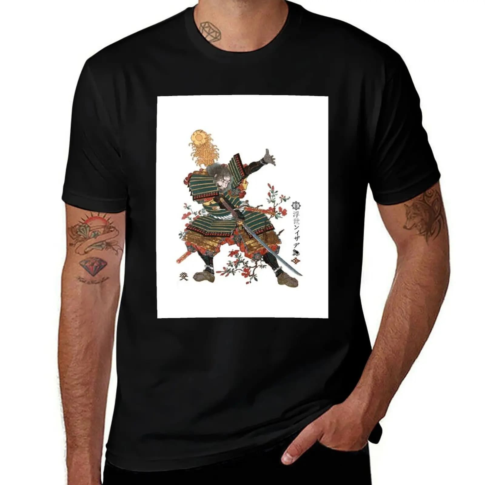 F-021 Hamaji Shogen Mitsukuni T-Shirt Large Size Short Sleeve T-Shirt