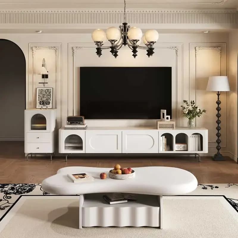 Retro Modern Tv Table Cabinets Display Living Room Minimalist Storage Designer Tv Stands Aesthetic Floor Muebles Home Furniture