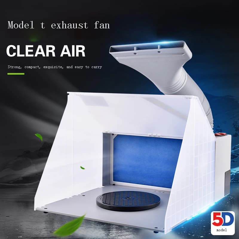 E420 E550  Airbrush Paint Spray Booth Kit Exhaust Filter Extractor Set Model Crafts Figurines Top Quality