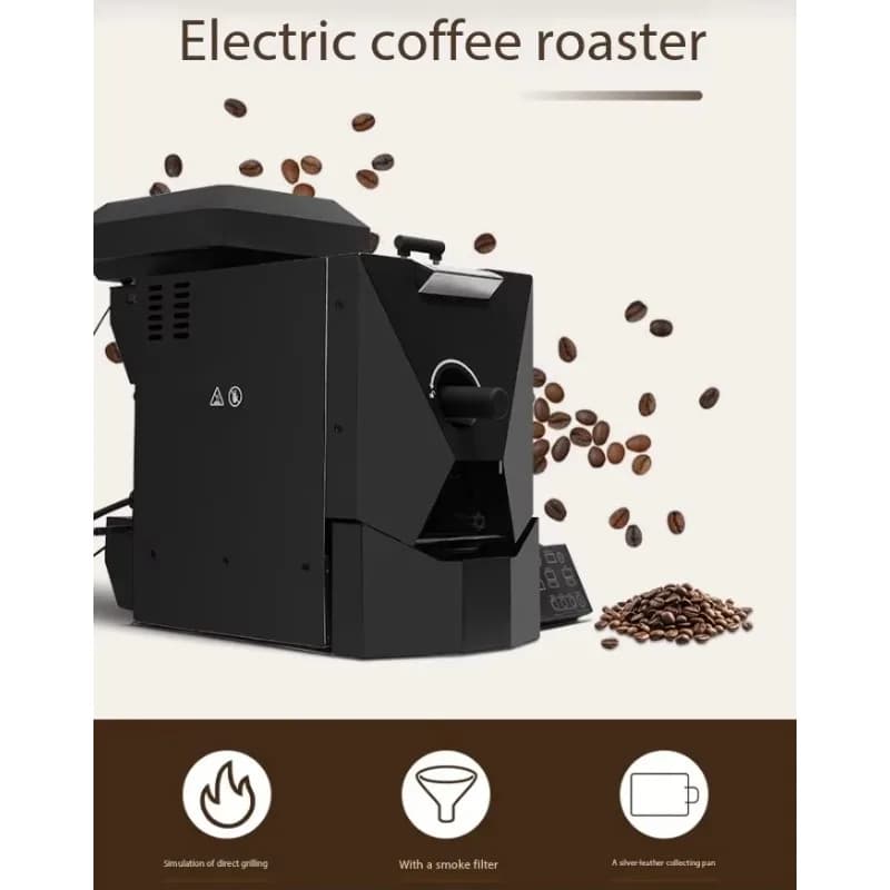 500g Electric Coffee Bean Roaster Machine Household Drum-type Automatic Smokeless Coffee Roasting Machine