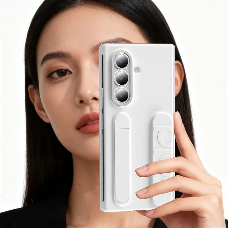 For Samsung Galaxy Z Fold 8Ultra 7 6 5 4 5G Wristband Holder Wallet Card Slot Case Screen Protect Film Shockproof Protect Cover