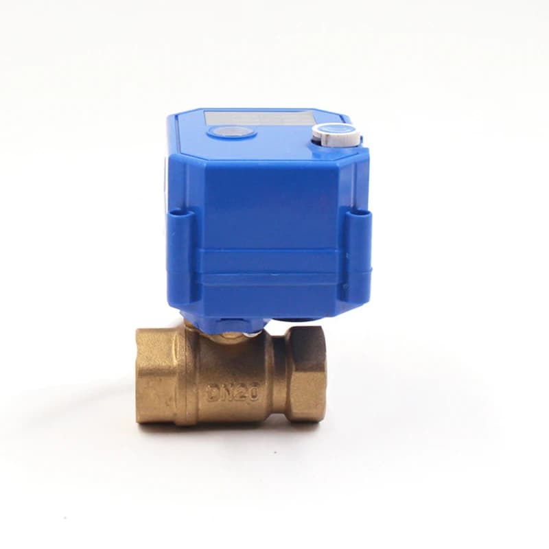 Brass 3-Wire Motorized Electric Ball Valve DN20 2-Way Waterproof Manual Switch Knob 12V/24V/220V Three-Wire Two-Control Water