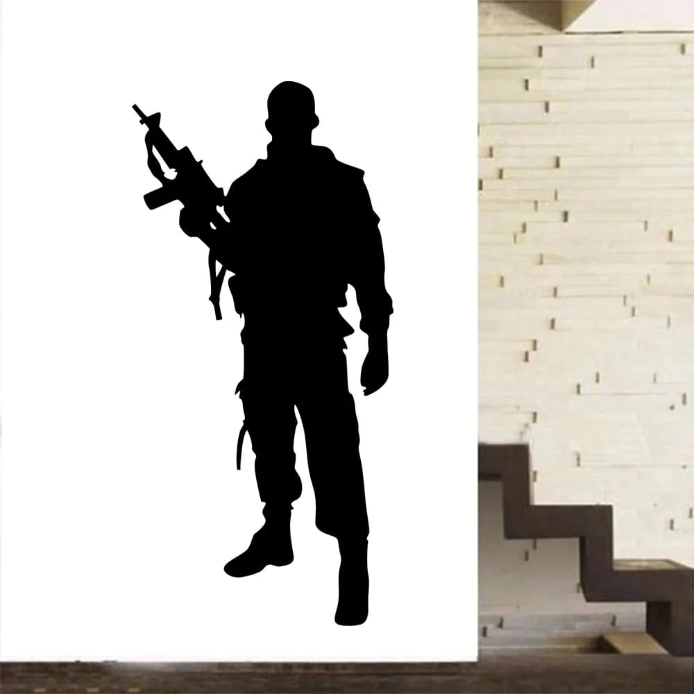 Soldier Wall Sticker Home Decor For Boys Room Bedroom Vinyl Art Mural Decal