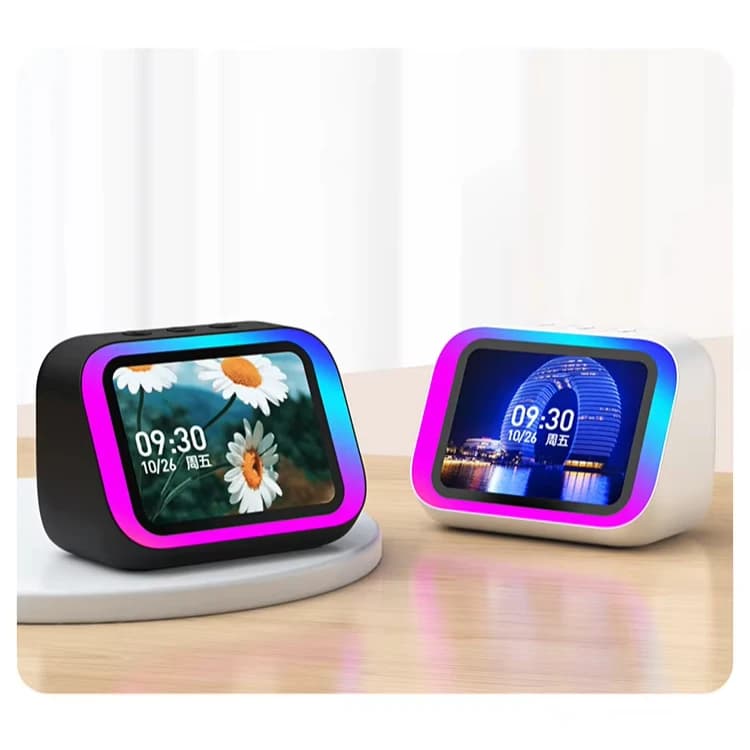 TF26Pro AI Voice Assistant Smart Speaker Touch Screen APP Control Music Playback Alarm Clock RGB Light Wireless Portable Speaker