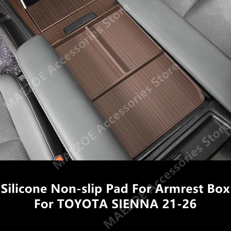 For TOYOTA SIENNA 21-26 Silicone Non-slip Pad For Armrest Box,Car Interior Decoration Protection Modification Accessories Refit