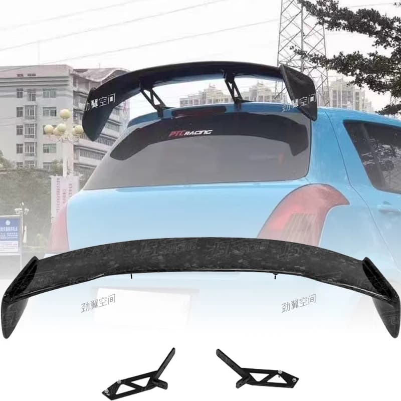 For Suzuki Swift Racing Style Genuine Carbon Fiber Roof Spoiler Auto Modification Accessories