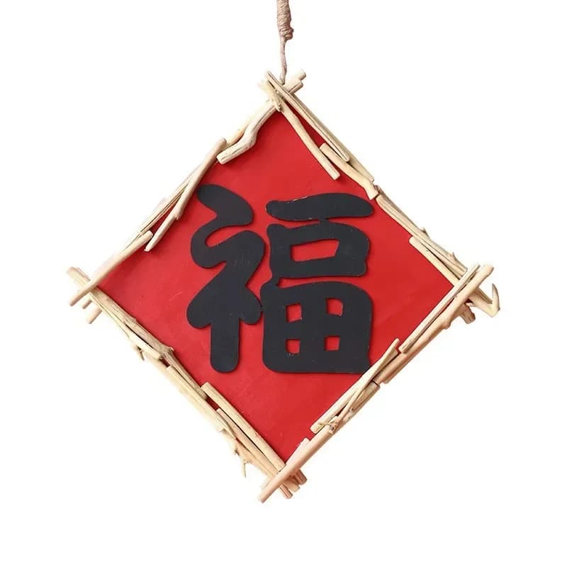 Entry entrance blessing character creative pendant, wall New Year's opening pendant, festive holiday layout
