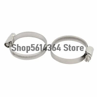 5pcs 32-50mm Clamping Range 8mm Width Steel Hose Clamp