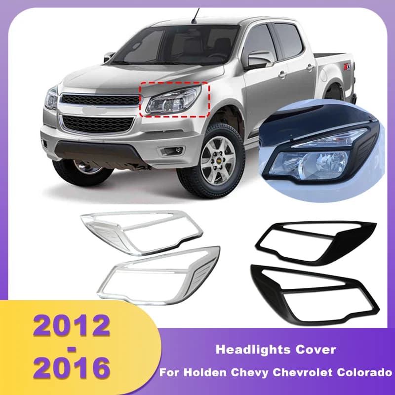 ABS Chrome Headlights Cover Headlamp Covers Trim For Holden Chevy Colorado Chevrolet Colorado 2012 2013 2014 2015 2016
