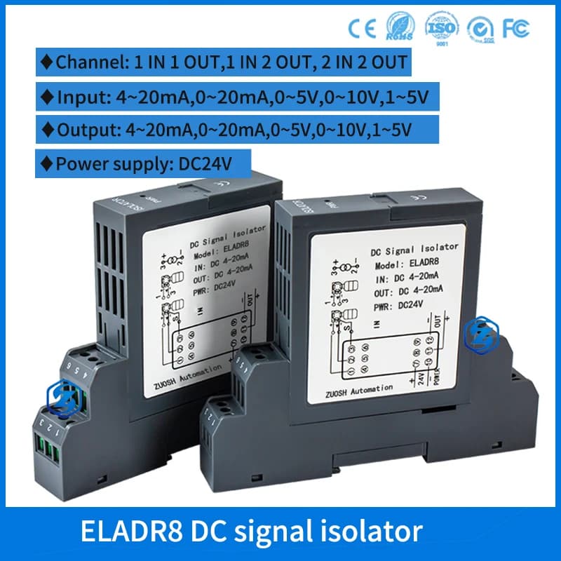 Pluggable Signal Isolation Distributor Analog 4-20mA Converter Distributor Current Transmitter 0-10v 0-5v Signal Isolator