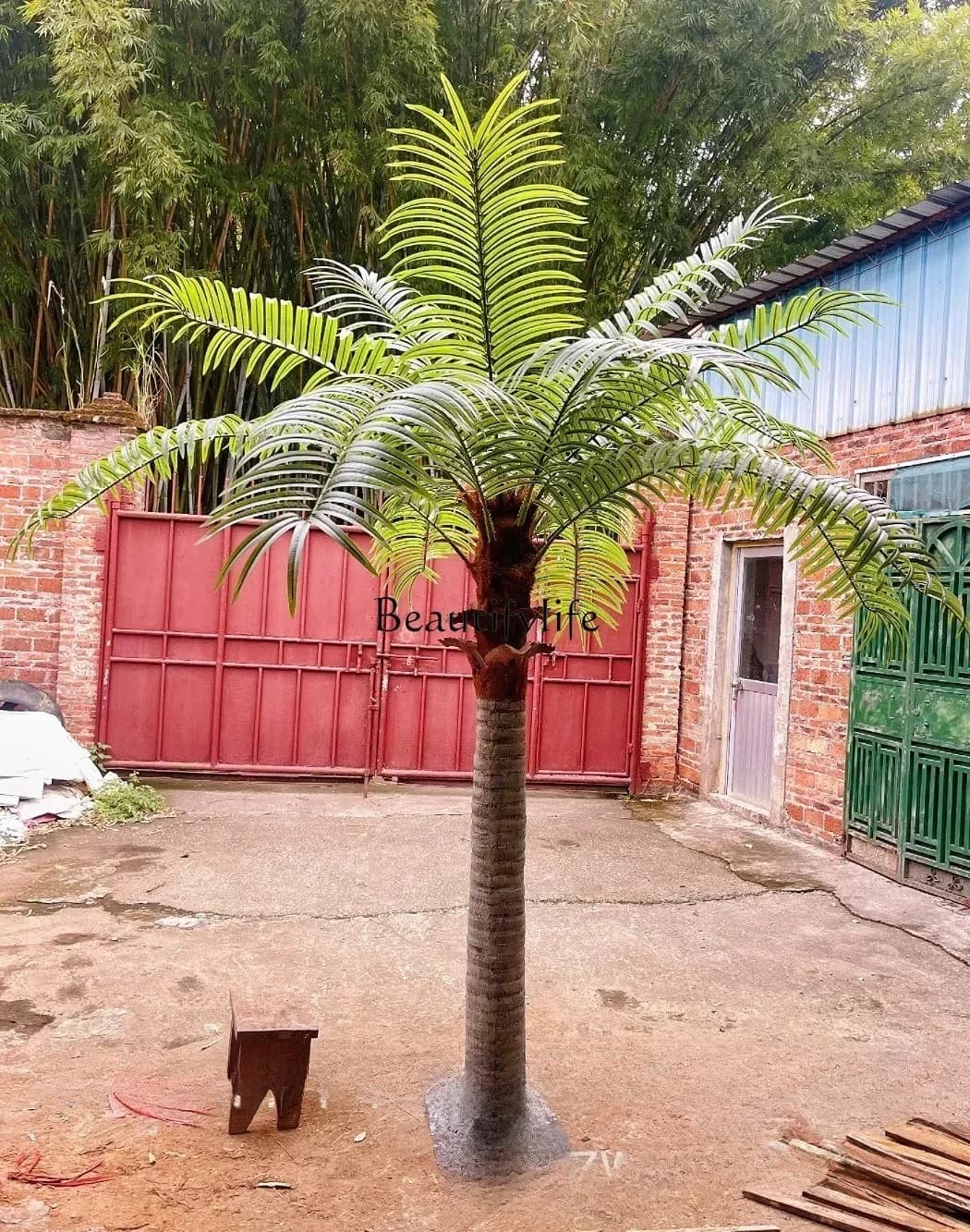 09 coconut tree fake coconut, outdoor fiberglass large king greening big treedate palm, scenic tree