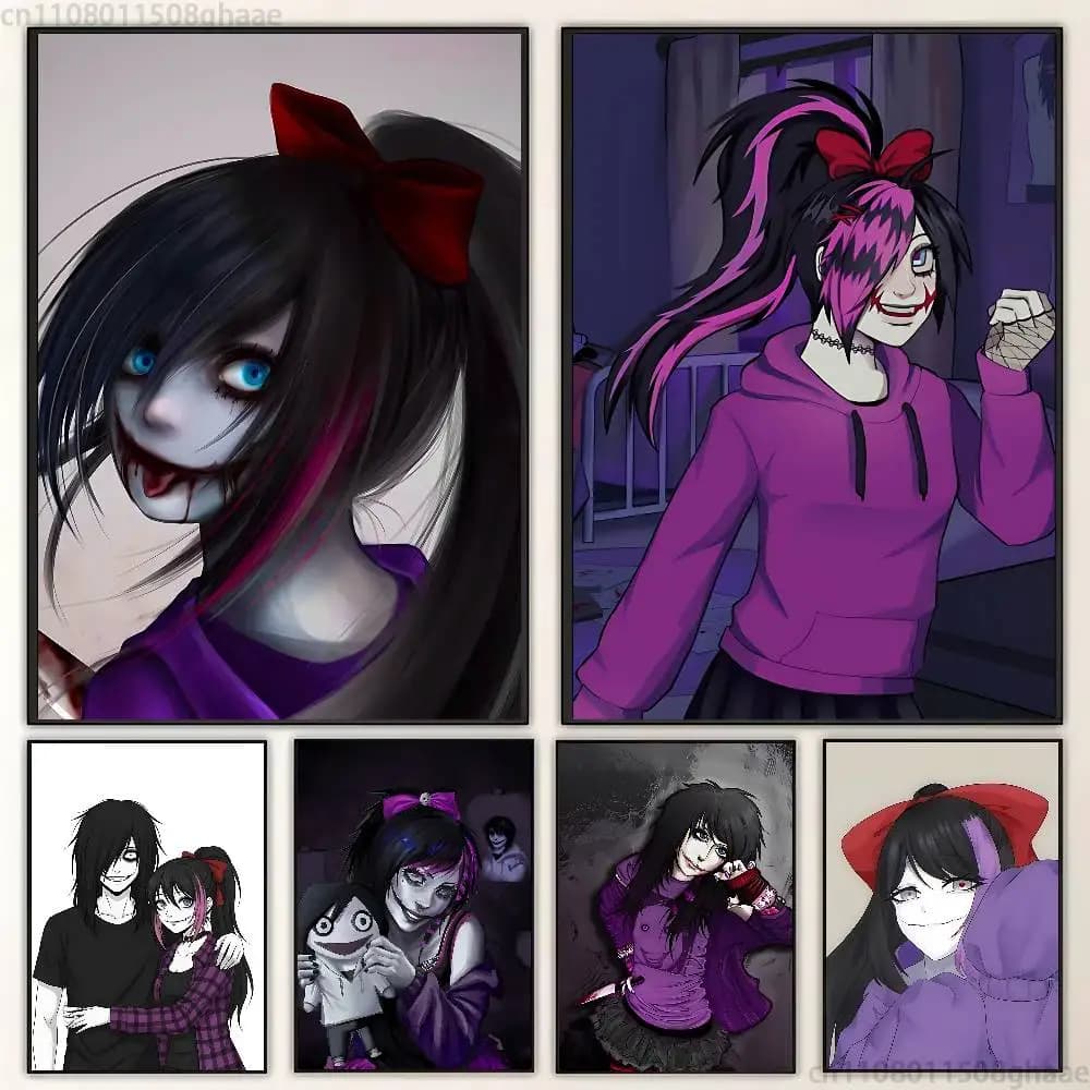 C-Creepypasta Killer Nina Artists Canvas Painting for Living Room Home Decor Poster Fans Gifts-unframed