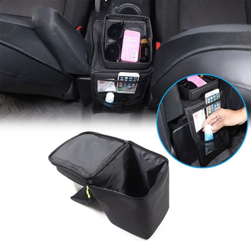 For Toyota FJ Cruiser 2007-2021 Oxford cloth black car center console armrest box heightened storage bag Car accessories