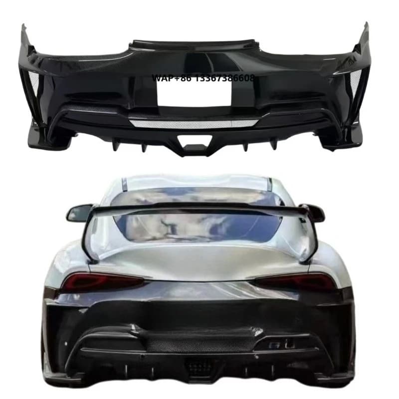 New High Quality Wet Carbon Fiber Bolt-On Rear Bumper