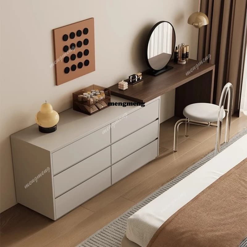 Modern Simple Makeup Vanities Drawer Storage Mirror Bedroom Makeup Vanities Dressing Table Combination Furniture Penteadeira JTM
