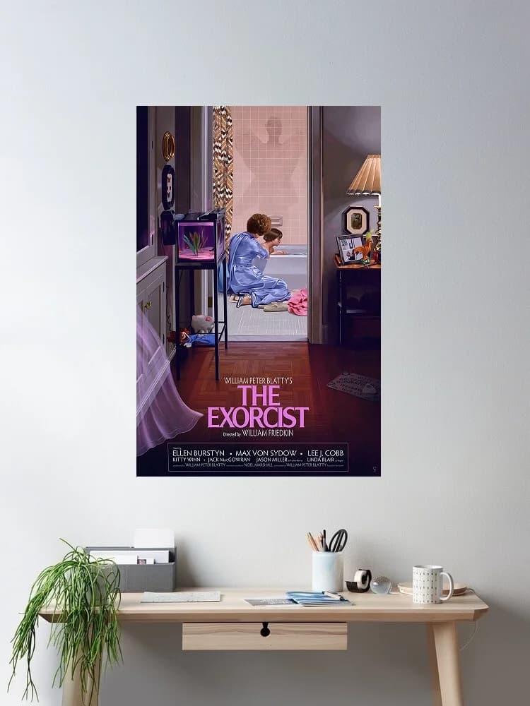 The Exorcist Movie Art Print Canvas Poster, Living Room Decor, Home Wall Picture
