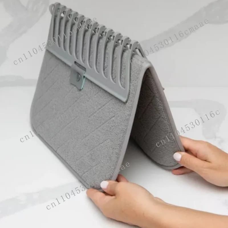 Nordic style solid color foldable storage bowl coaster kitchen bowl table mat cloth mat removable drain mat