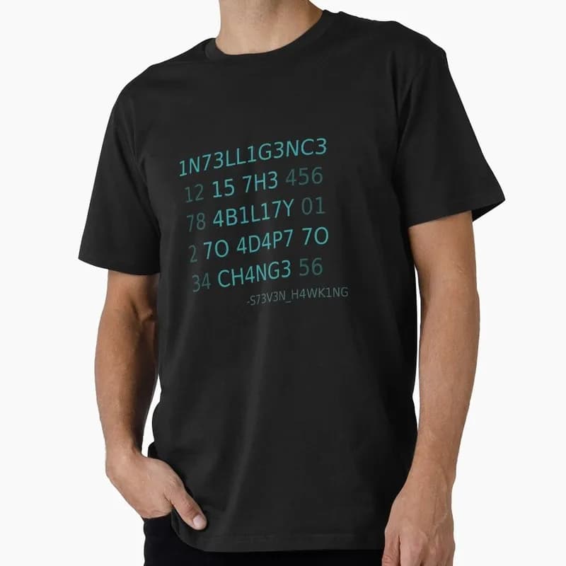 1n73llig3nc3 is the ability Short Sleeve Graphic T‑Shirt for Programmer Software Engineers Geek IT Developer Fan Gift Tees S-6XL