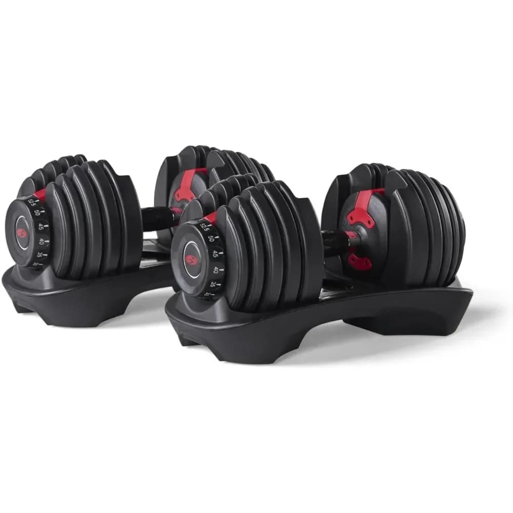 A Bowflex SelectTech 552 Adjustable Dumbbells