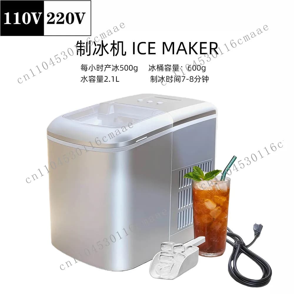 American standard electric ice machine 9 heads, household ice maker, self-cleaning round ice cube making machine