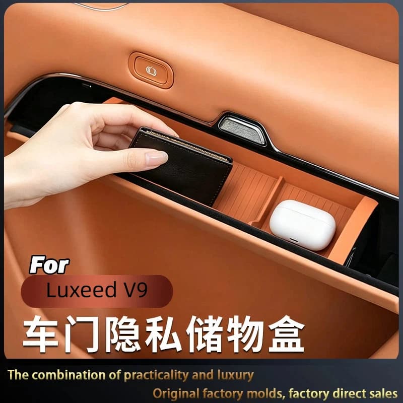 Suitable for Luxeed V9 Car Door Privacy Silicone Box Front Door Storage Box Silicone Mat Car Interior