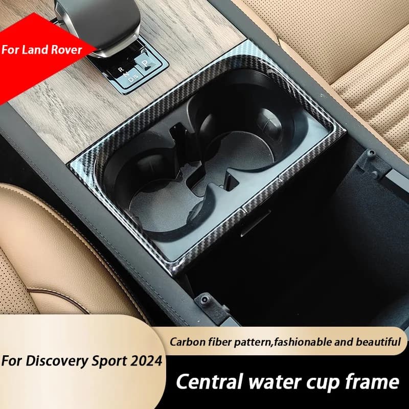 Center Console Water Cup Holder Decoration Panel Cover Trim Frame For Land Rover Discovery Sport L550 2024 2025 2026 Accessories