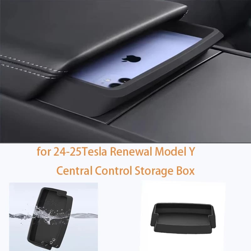 Suitable for 23-25   Tesla model 3Y/YL renewal model central control armrest box convenience pocket convenience glasses pocket