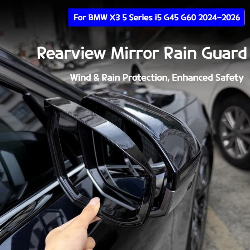 For BMW X3 5 series i5 G45 G60 2024-2026 Rearview mirror anti-glare rain cap rearview mirror rain shield accessories and parts