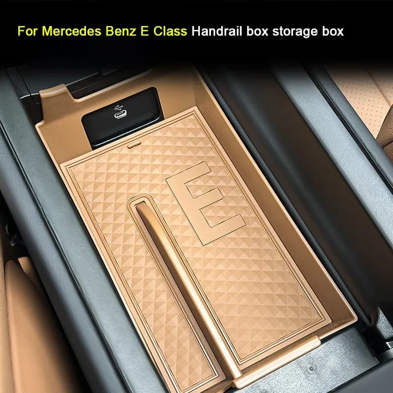 For Mercedes Benz E Class W214 2024 2025 E450 E300 E260 E220 Car Centre Console Armrest Handrail Storage Box Organizer For Benz