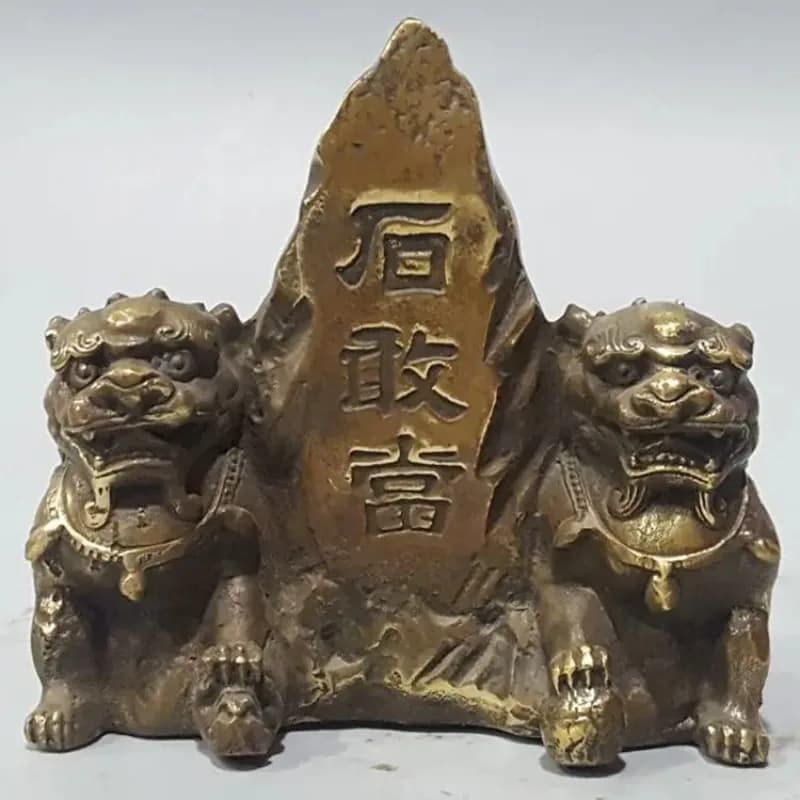Brick and mortar store direct sales hot sale pure copper stone dare to block metal handicrafts fill missing corner ornament home