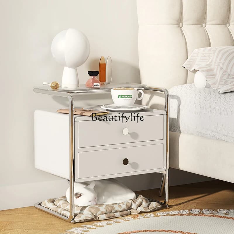 Classic Beauty Nightstand Modern Design Drawers Storage Nightstand Organizer Luxury Cajones