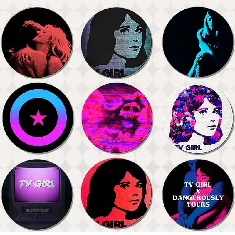 58mm Tv Girl Who Really Cares Soft Button Pin Metal Collar Brooch Women Lover Fashion Decor Jewelry Clothes Creative Hat Cartoon