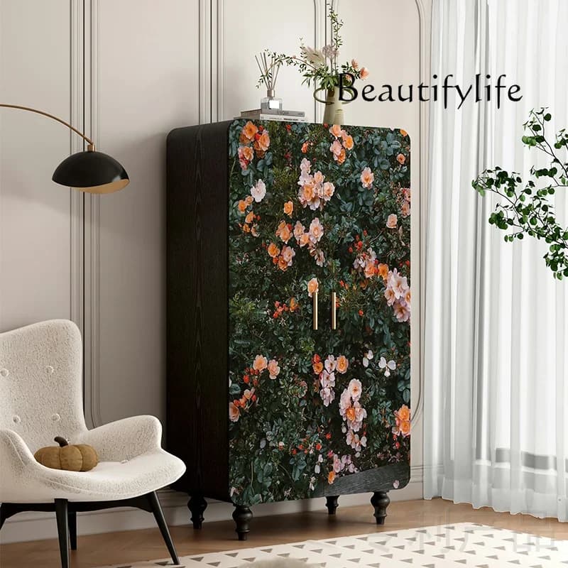 X36 Opposite Door Solid Wood Hanging Wardrobe Custom Living Room Bedroom Bedside Storage Locker