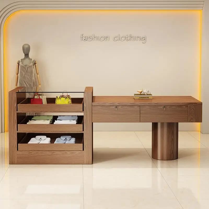 DSA clothing store Nakashimadai women's clothing store display cabinet shoe cabinet retro display table side cabinet display